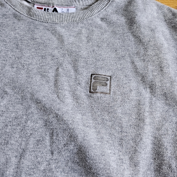 Fila xs long sleeve Gray Sweater Crewneck - Picture 2 of 5